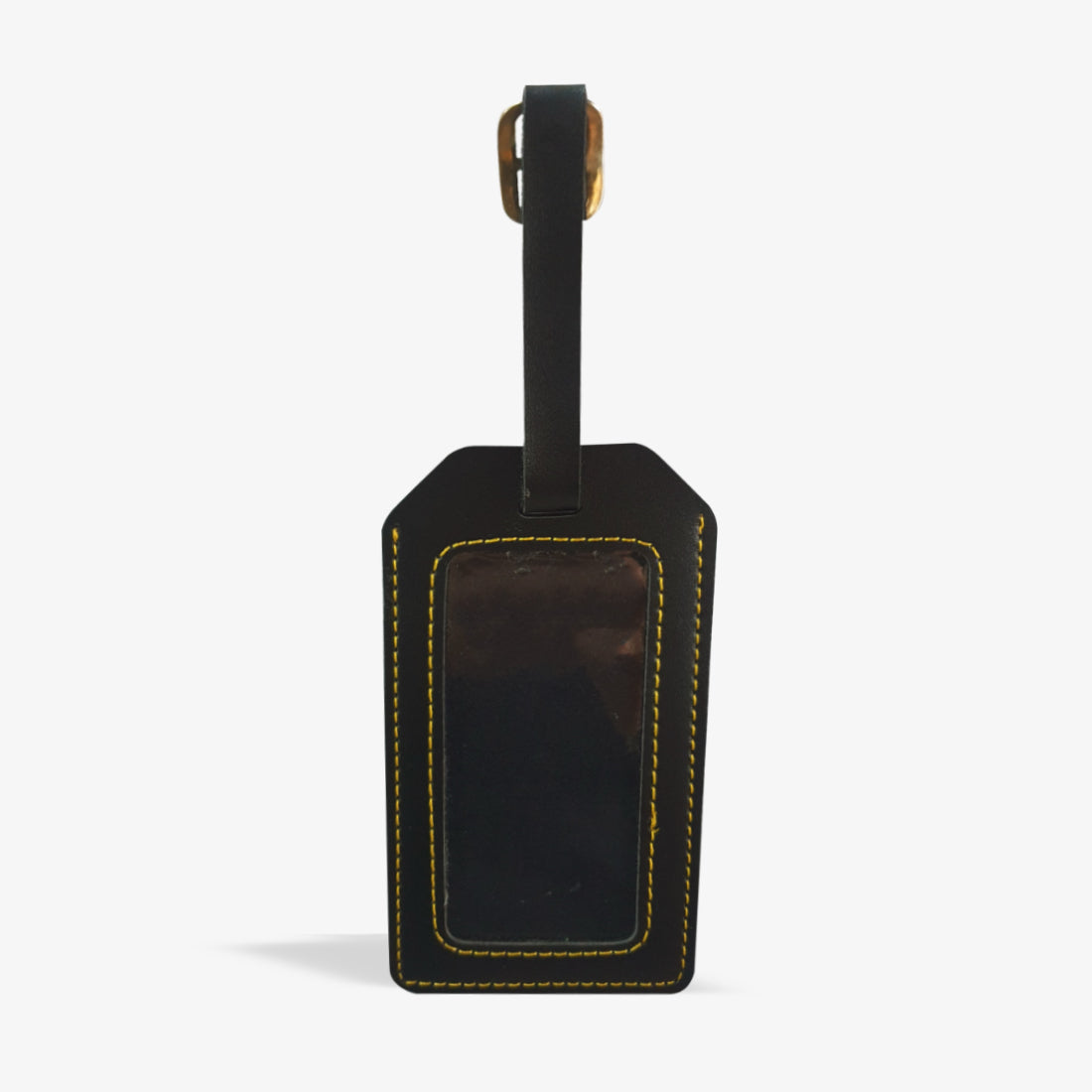 PERSONALISED LEATHER LUGGAGE TAG - BLACK