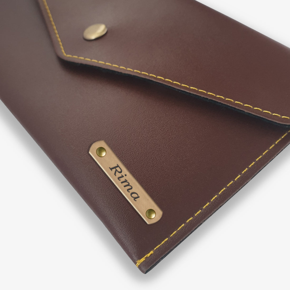 SIMPLE PERSONALISED WOMEN'S WALLET - BROWN
