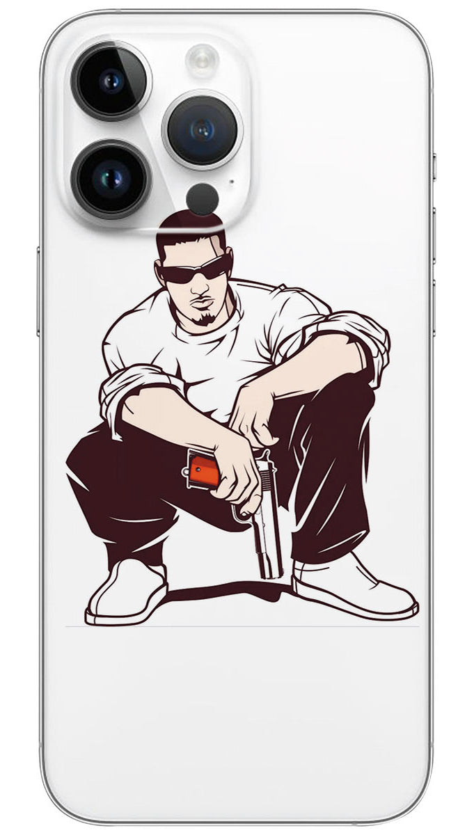 Gangster with a gun Mobile Skin Wrap - ABS0063