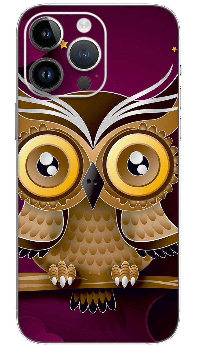 Owl metalic Mobile Skin Wrap - ANI0005