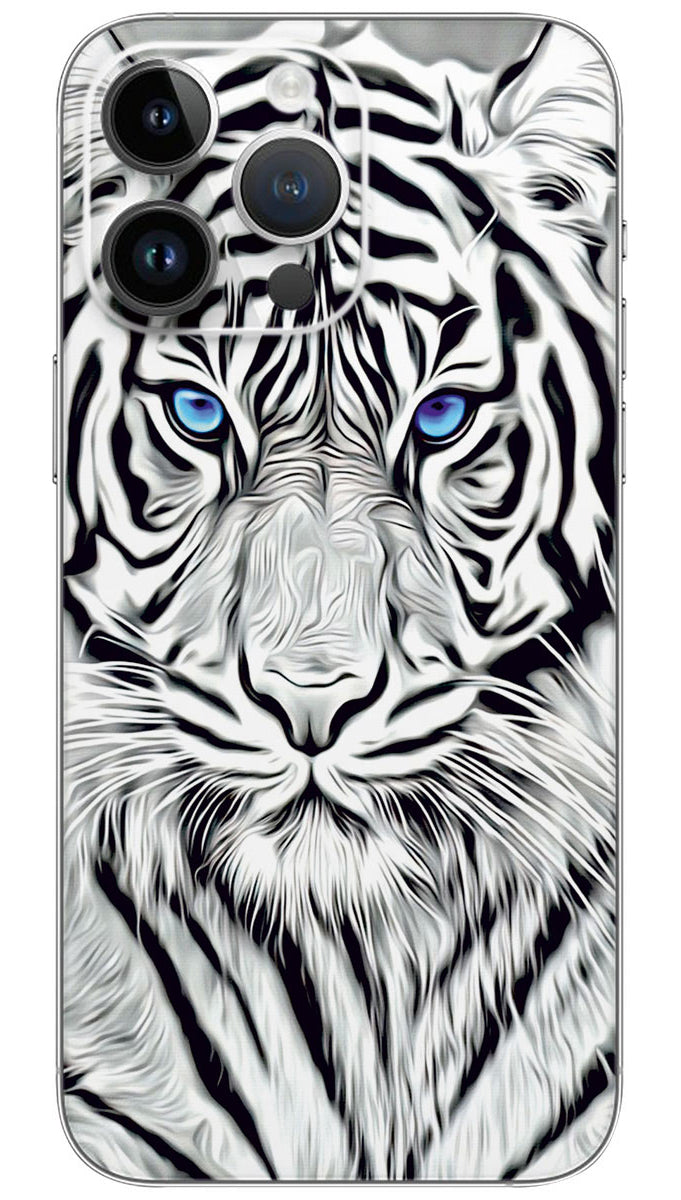 White Tiger Face Mobile Skin Wrap - ANI0051