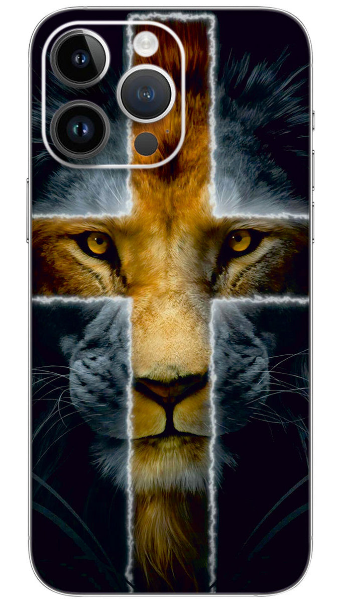 Jesus Is King With Lion Head Mobile Skin Wrap - ANI0191