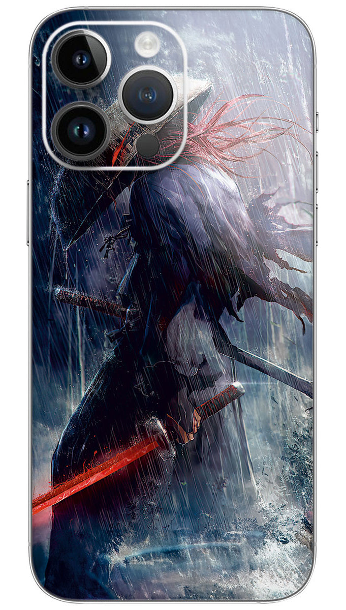 Dark samurai ninja ronin Mobile Skin Wrap - ANIME0061