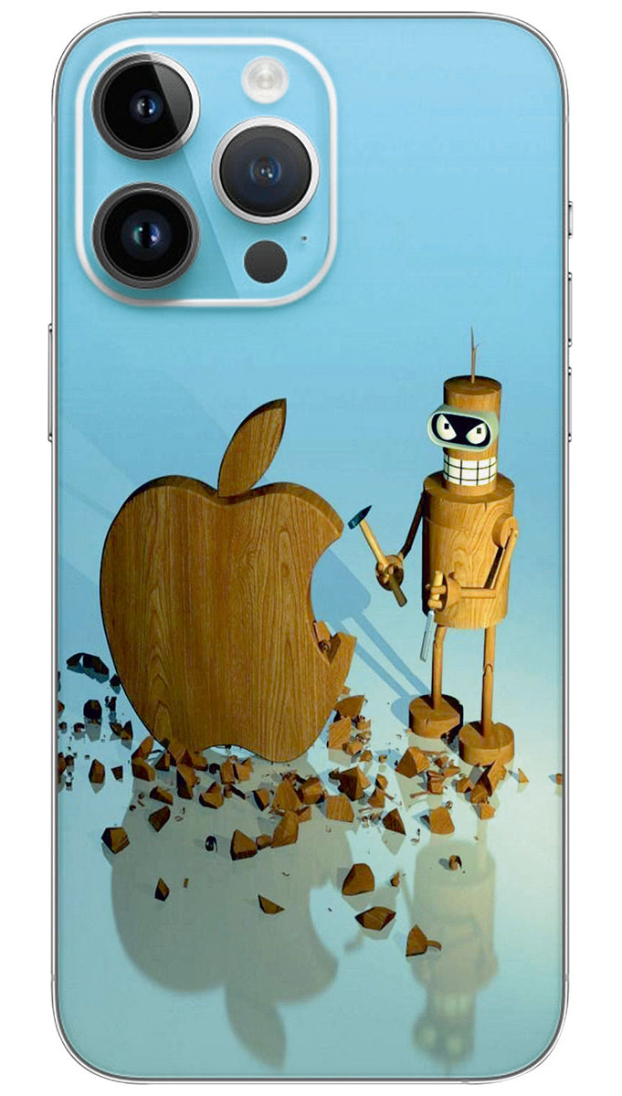 Funnt apple logo design Mobile Skin Wrap - BR0002