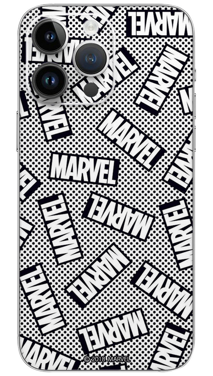 Marvel balck and white Mobile Skin Wrap - BR0050