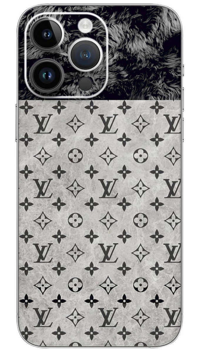 Luxurious Louis Vuitton Black Fur Mobile Skin Wrap - BR0061