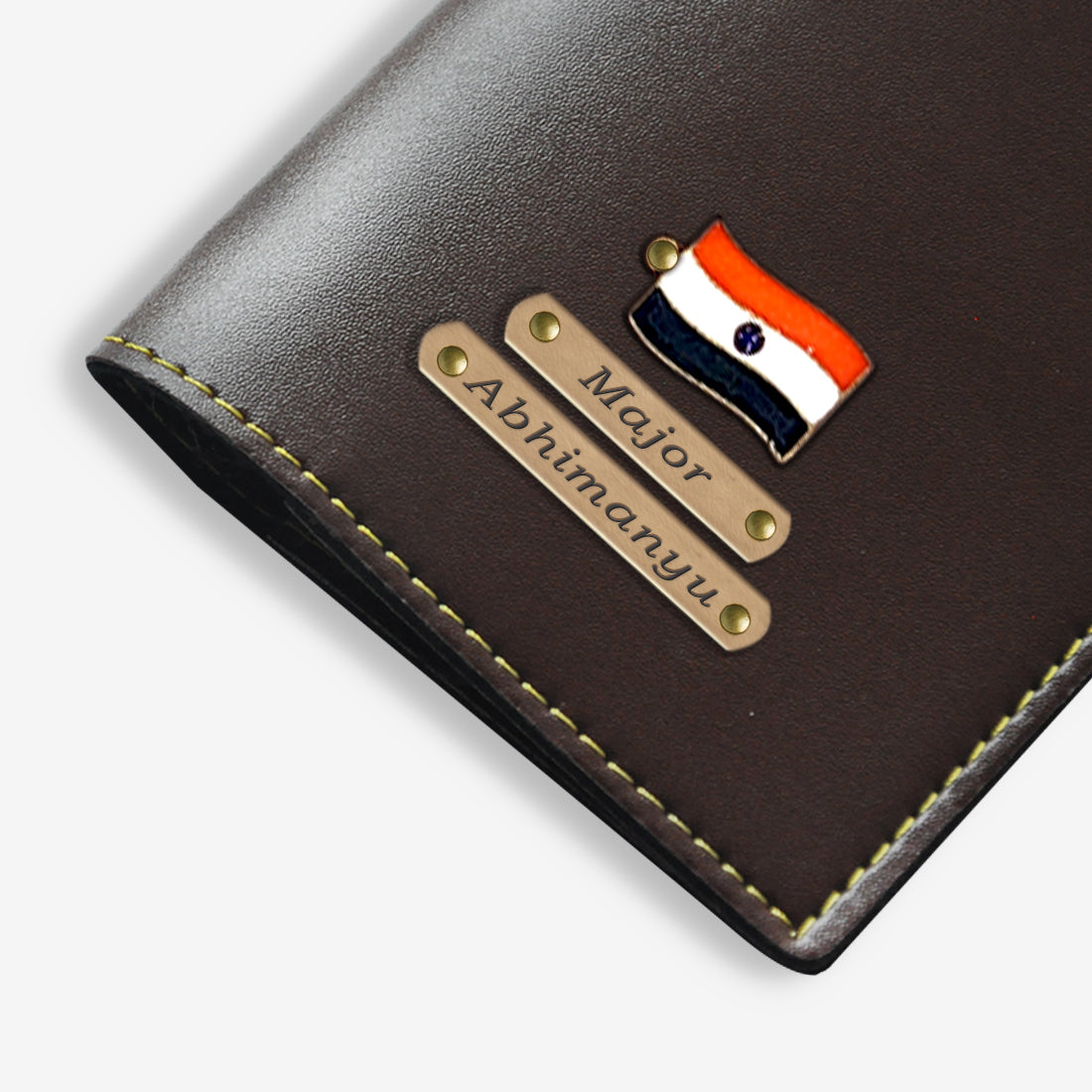 PREMIUM EXCLUSIVE PERSONALISED PASSPORT COVER - BROWN