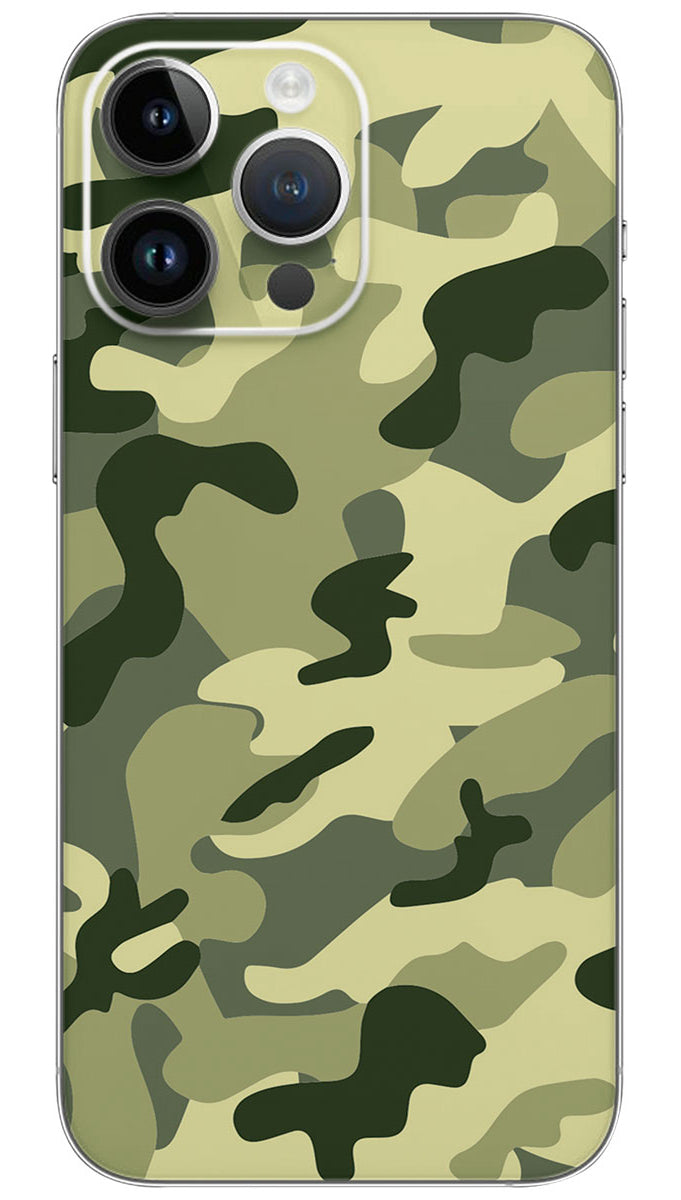Military Camouflage black and green Mobile Skin Wrap - CAMO0001