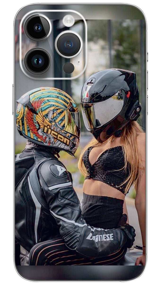 COUPLE BIKE RIDER Mobile Skin Wrap - LOVE0049