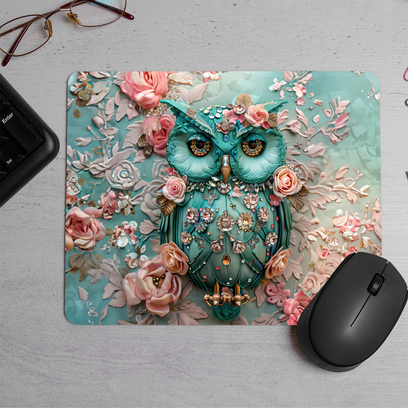 Owl Mouse Pad Printed Mouse Pad (DESIGN-160)