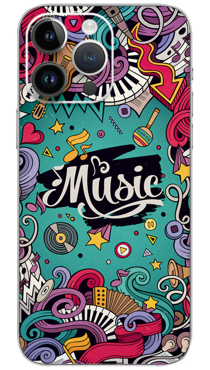 Music ART BACKGROUND Mobile Skin Wrap - MUS0008