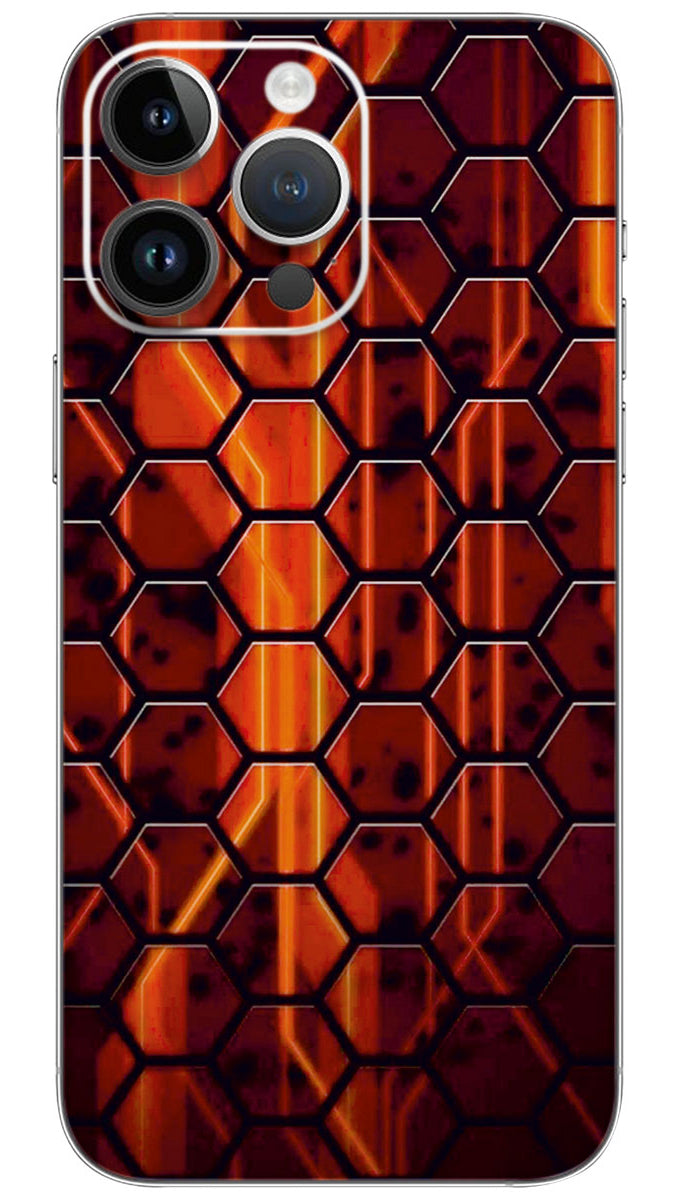 HexApattern red texture design Mobile Skin Wrap - PATTC0049