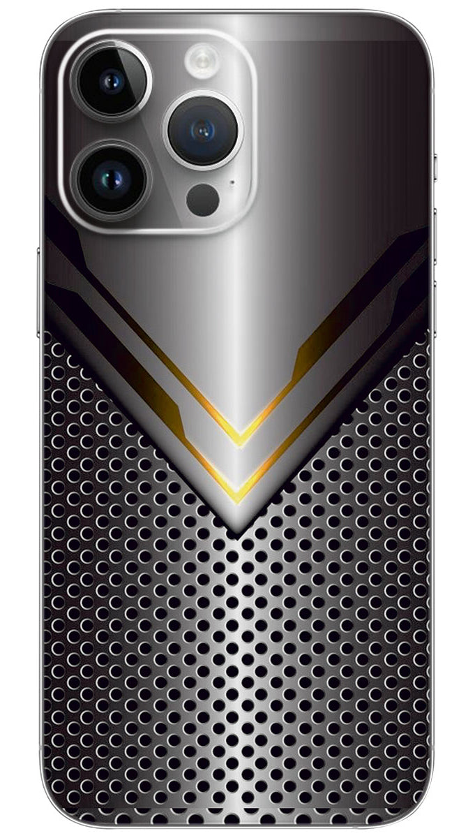 Metallic Yellow Light Arrow Mesh Mobile Skin Wrap - PATTC0073