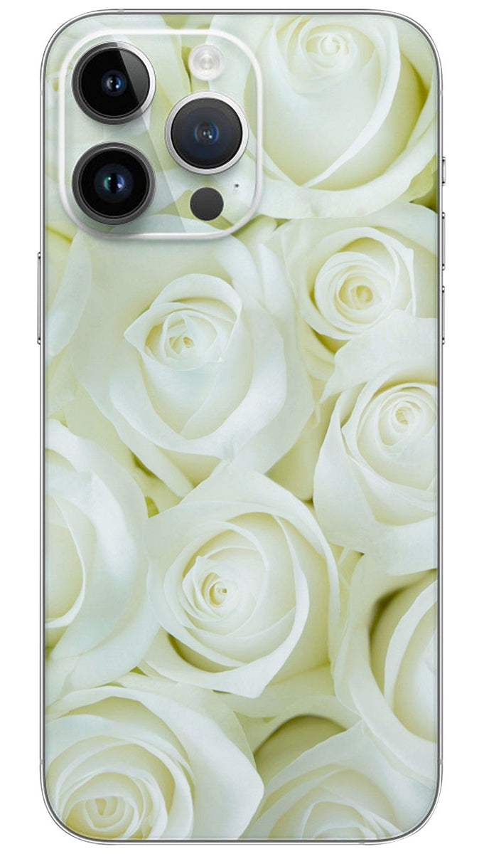 White rose pattern Mobile Skin Wrap - PATTC0152