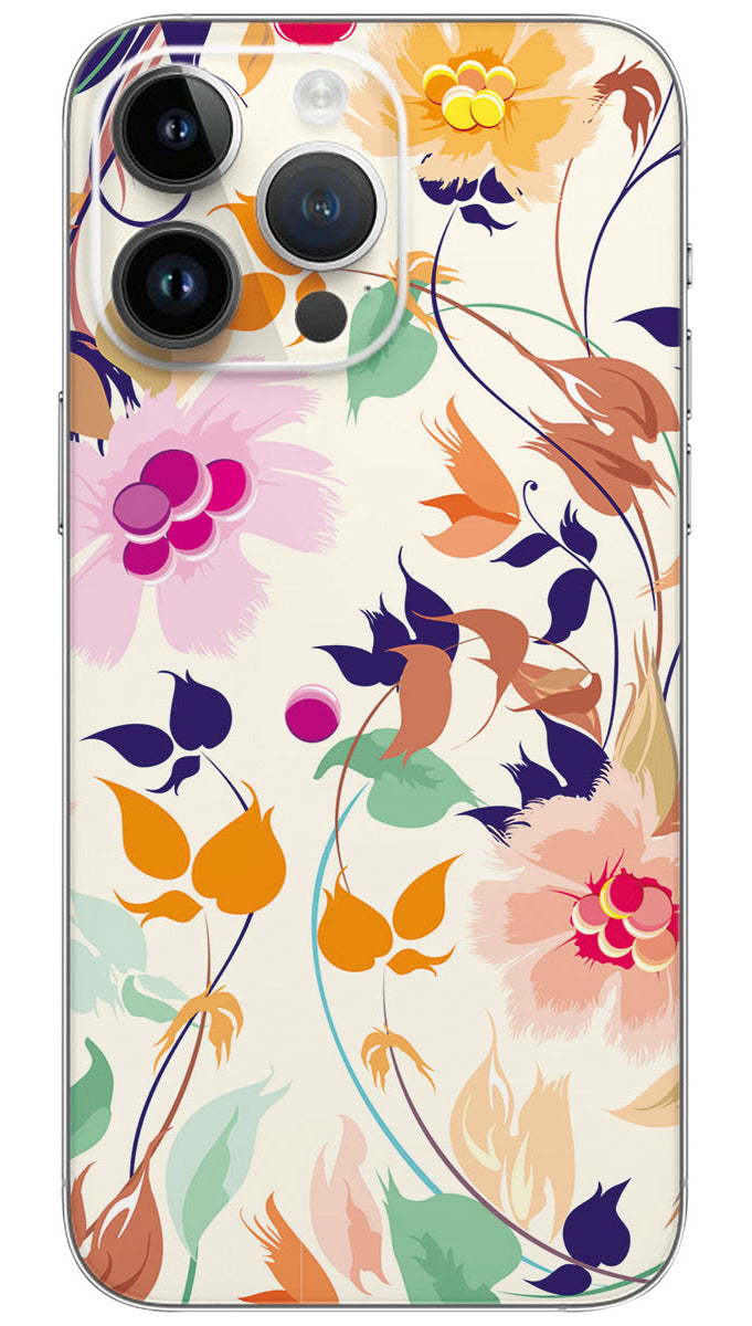 Blooming Beauty Original Floral Painting pattern Mobile Skin Wrap - PATTC0191