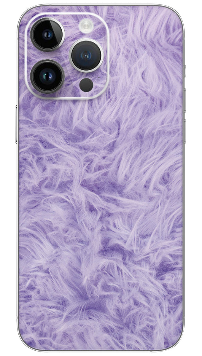 Lilac Purple Fur patern Mobile Skin Wrap - PATTF0021
