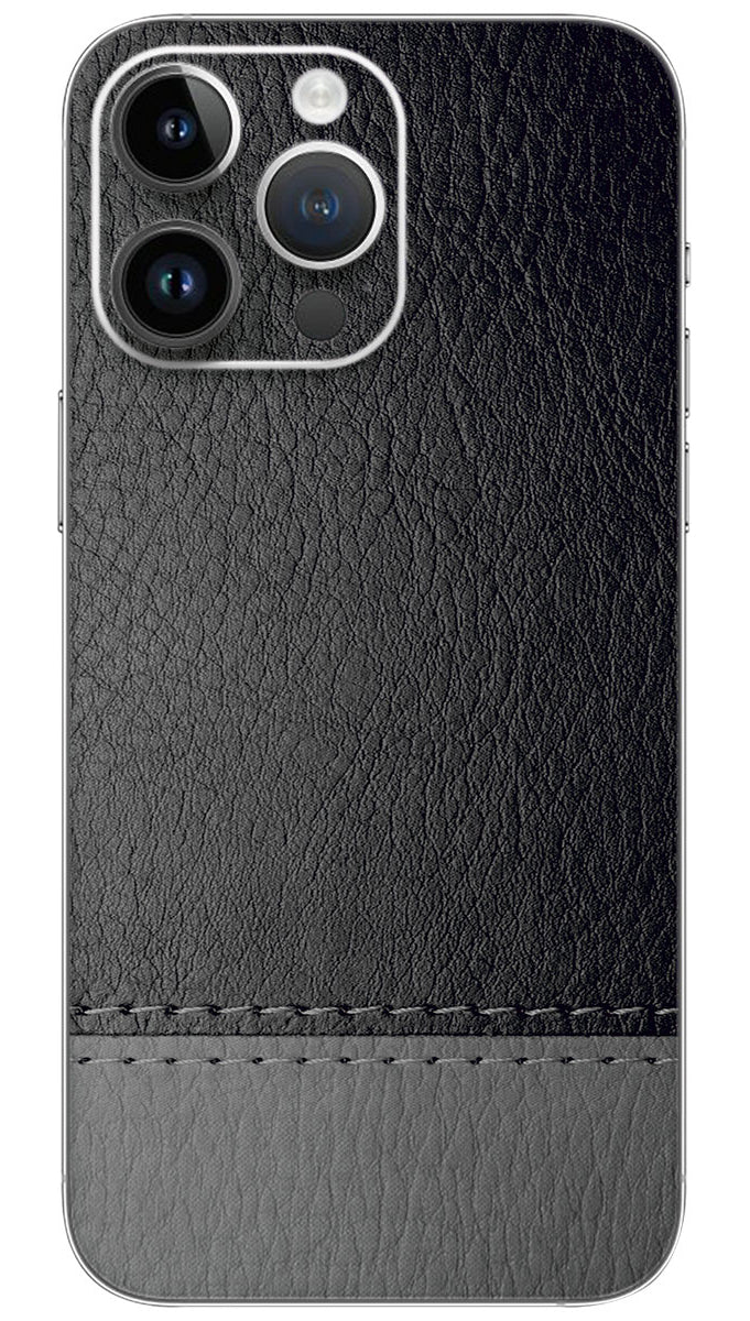 Black leather stitched pattern Mobile Skin Wrap - PATTL0005