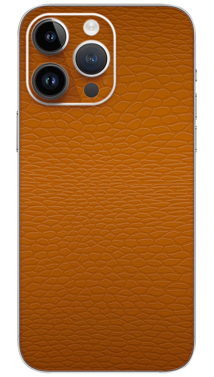 Brown leather texture pattern Mobile Skin Wrap - PATTL0035