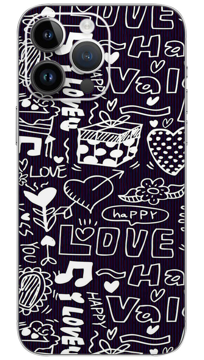 Love happiness pattern Mobile Skin Wrap - PATTM0005