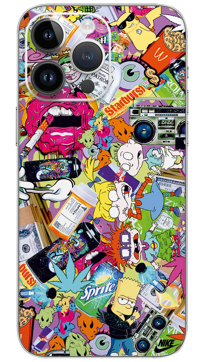 Grafiiti pattern design Mobile Skin Wrap - PATTM0020