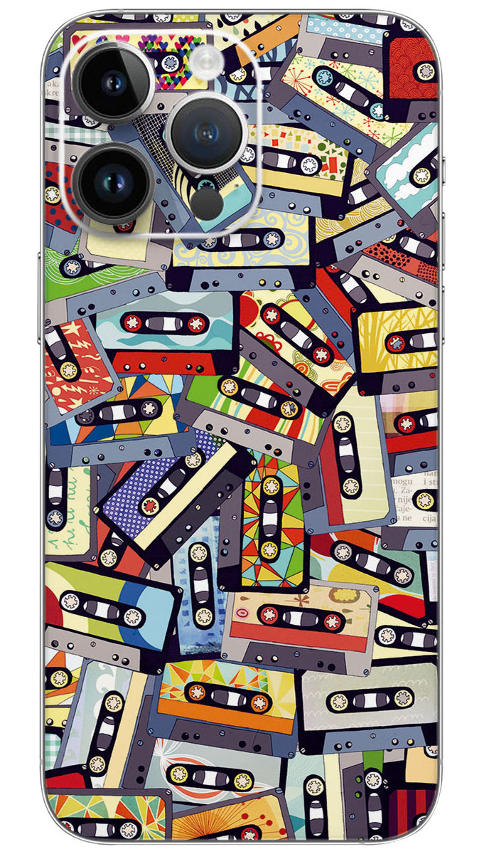 Audio cassettes pattern Mobile Skin Wrap - PATTM0024