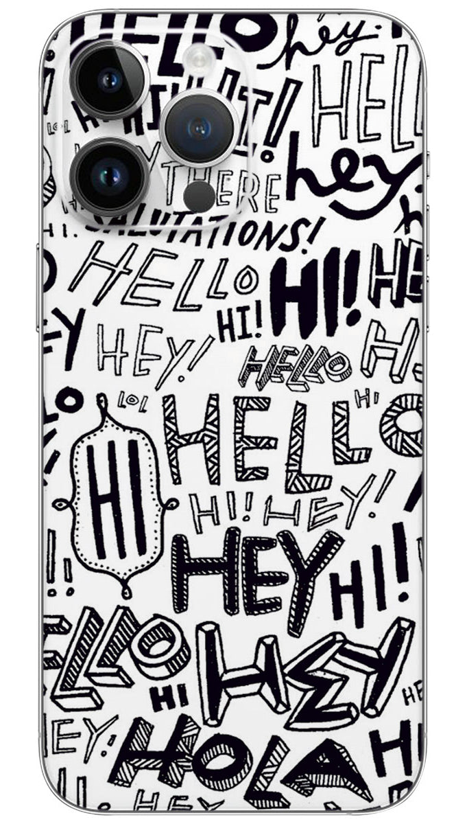 Hello in different language pattern Mobile Skin Wrap - PATTM0042