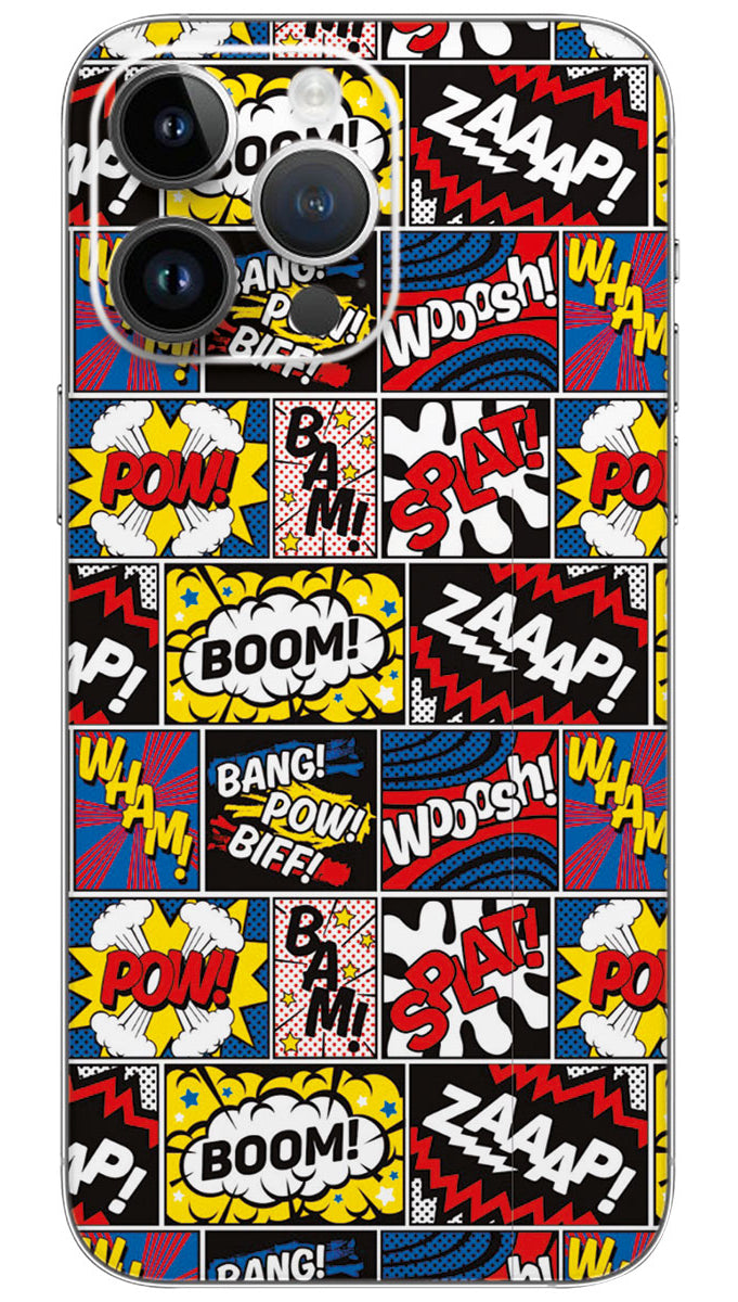 Modern comic book pattern Mobile Skin Wrap - PATTM0047