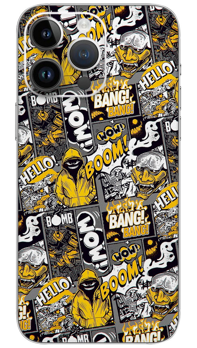 Boom bang pattern Mobile Skin Wrap - PATTM0050