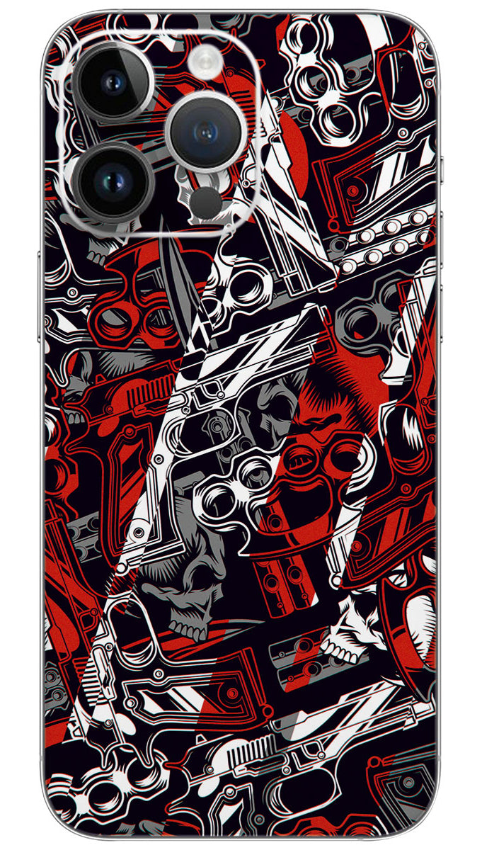 Bad guy stuff pattern Mobile Skin Wrap - PATTM0059