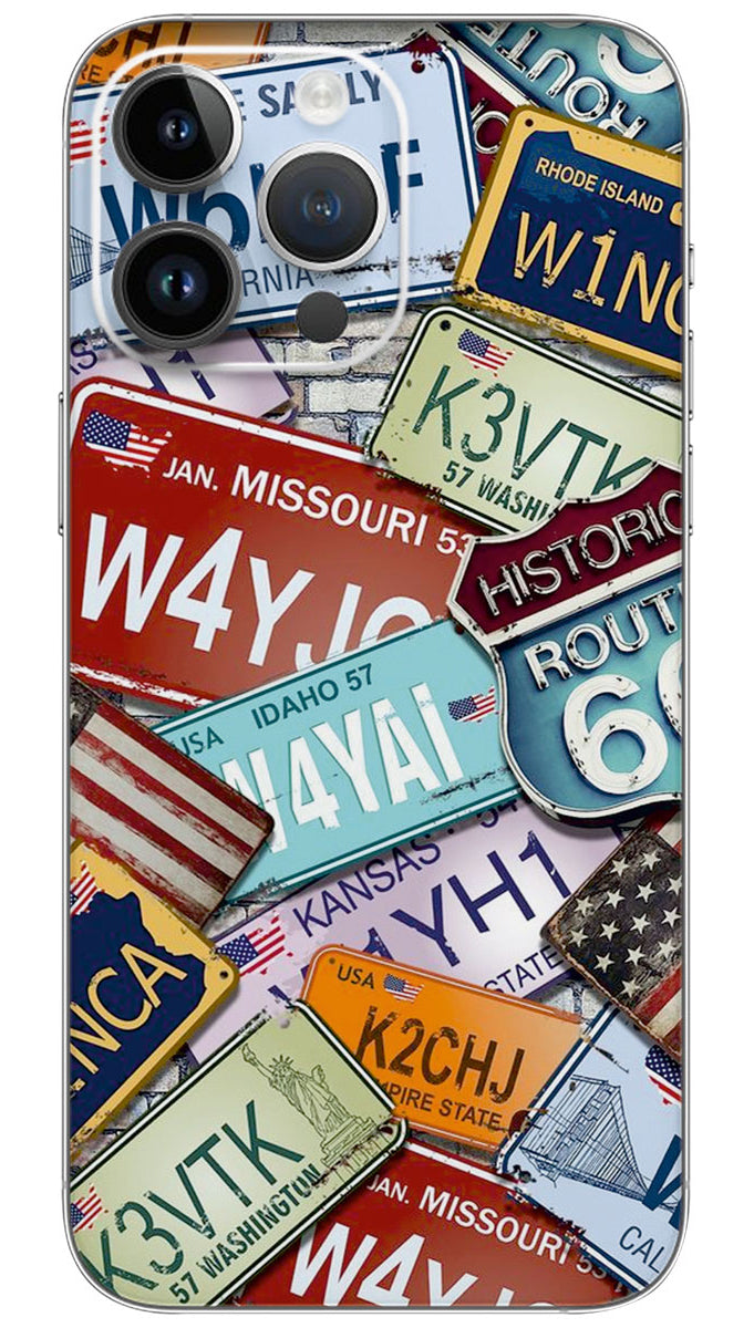 California License pattern Mobile Skin Wrap - PATTM0061