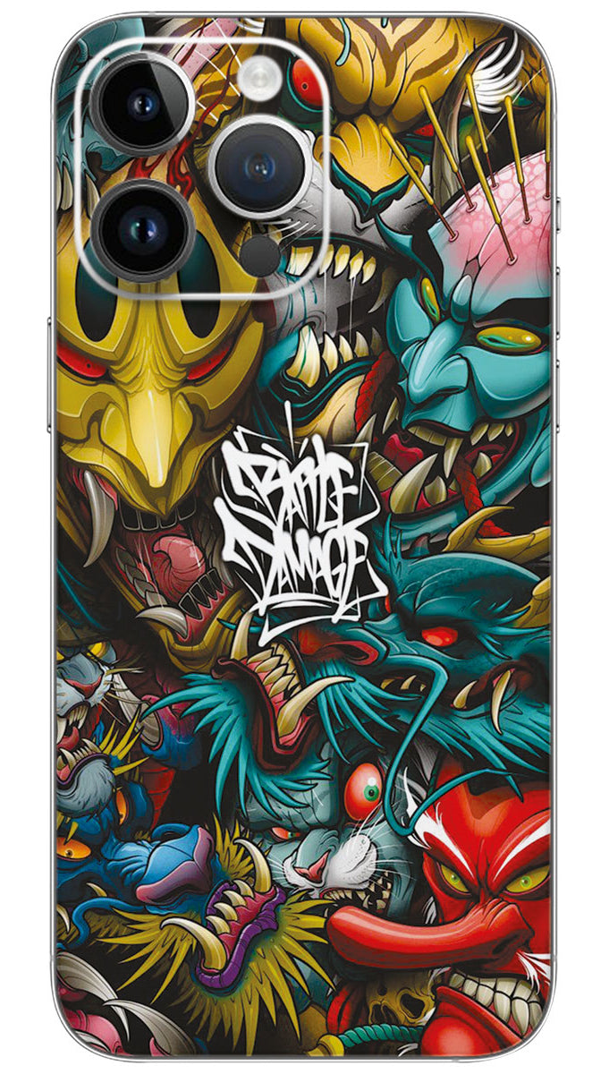 tamara graffiti pattern Mobile Skin Wrap - PATTM0065