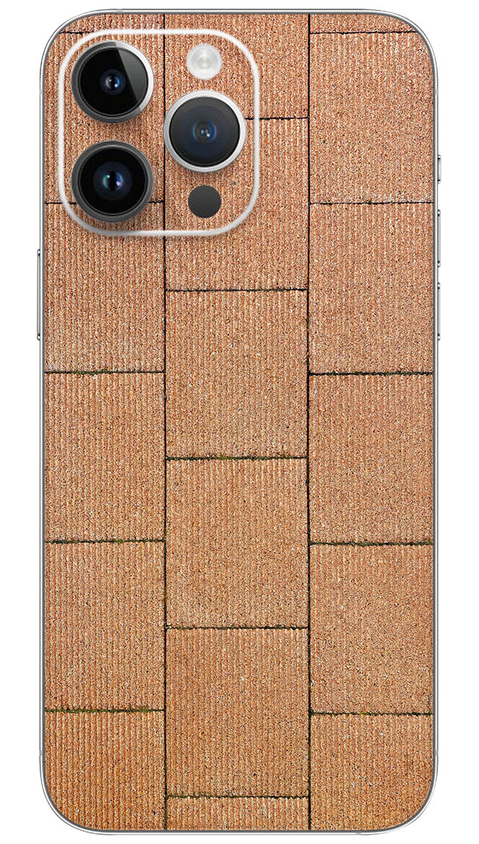 Brown Brick Pavers pattern Mobile Skin Wrap - PATTW0019