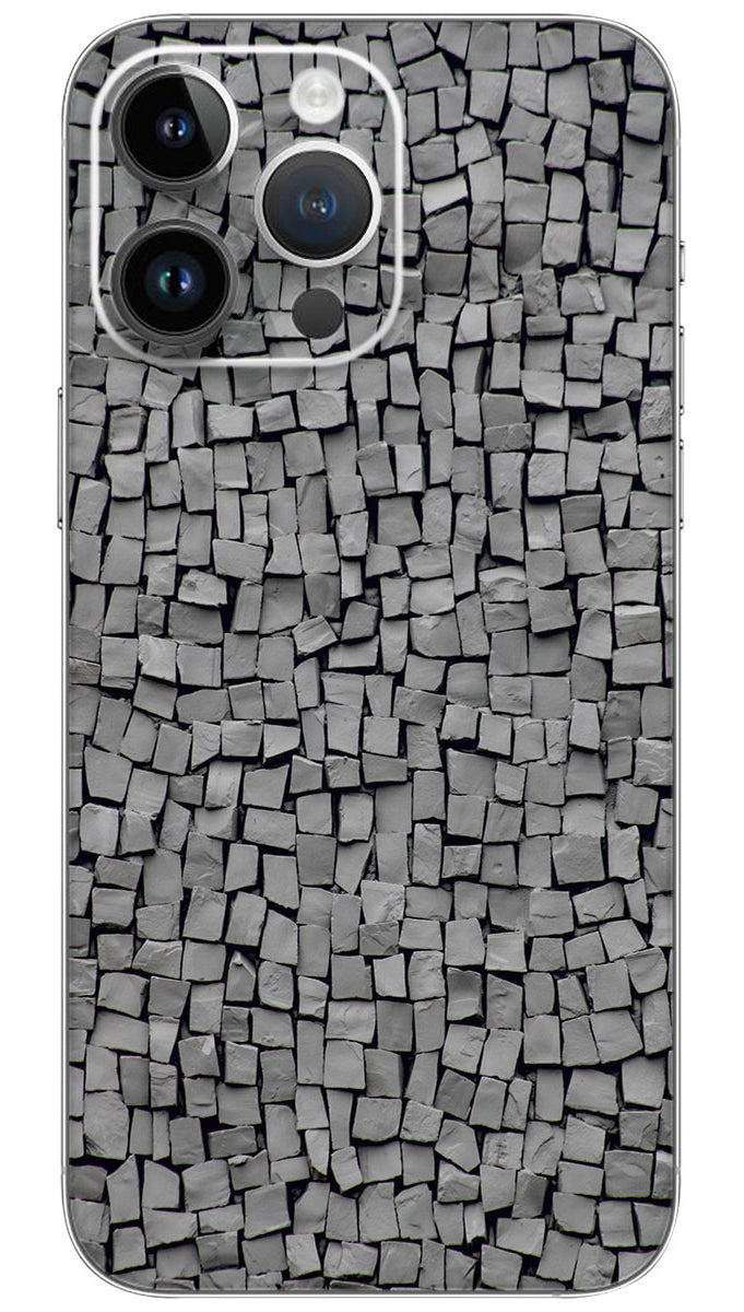 White and Black Brick Wall pattern Mobile Skin Wrap - PATTW0020