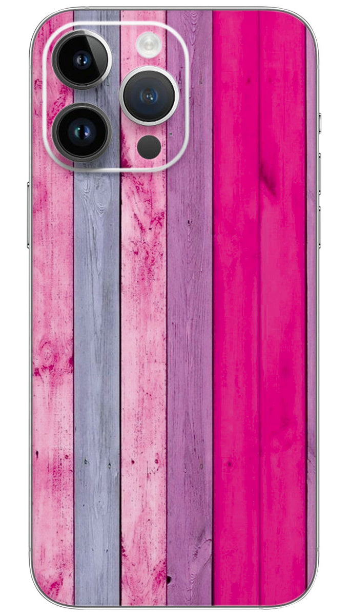 Pink and Purple Wooden pattern Mobile Skin Wrap - PATTX0024