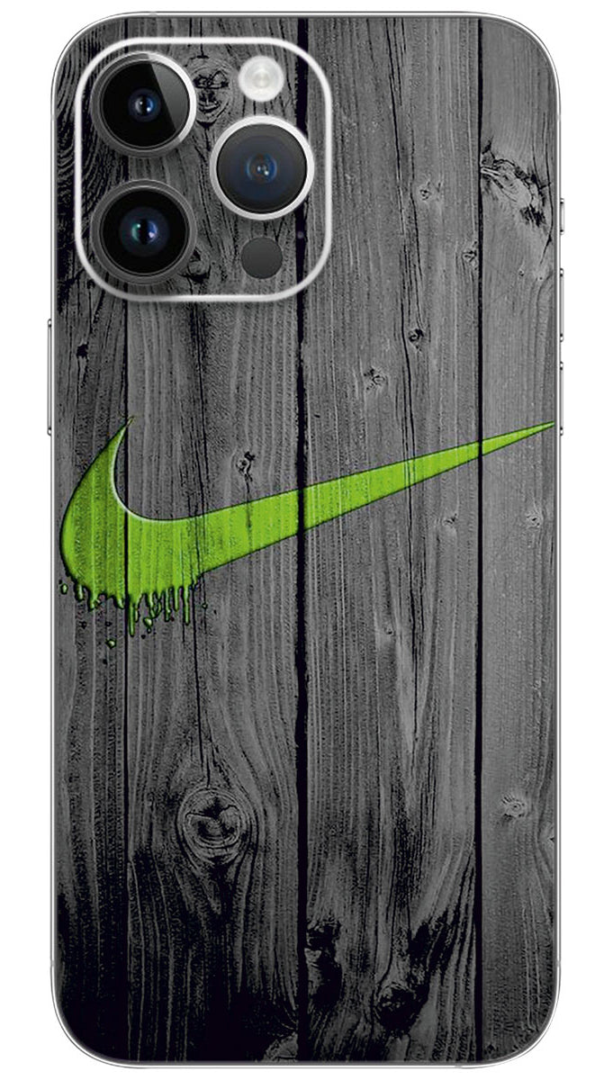 Nike on wooden texture pattern Mobile Skin Wrap - PATTX0036