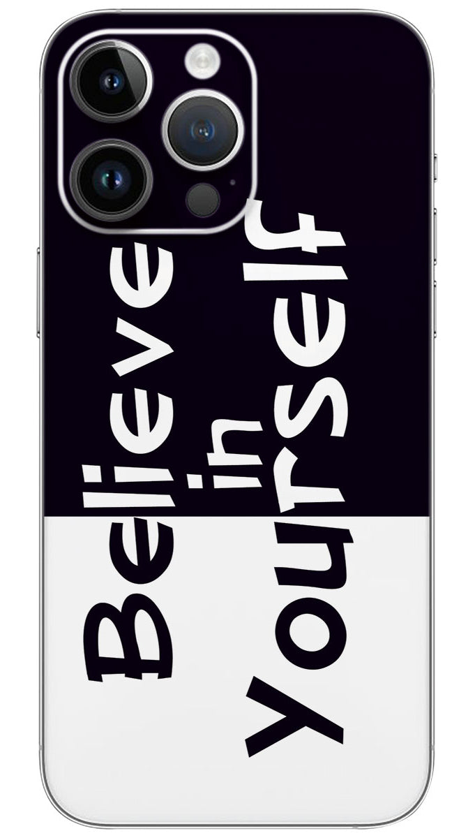 Believe Yourself quotes Mobile Skin Wrap - QUOA0011