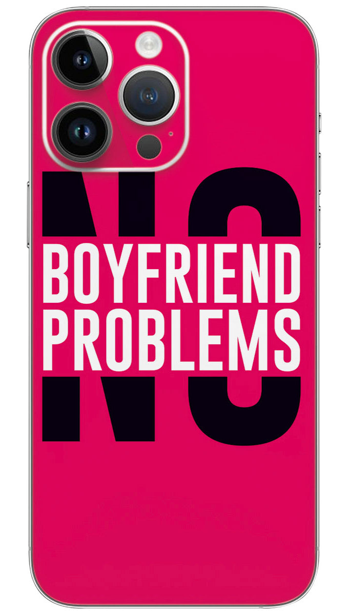 No boyfriend no problem quotes Mobile Skin Wrap - QUOA0027