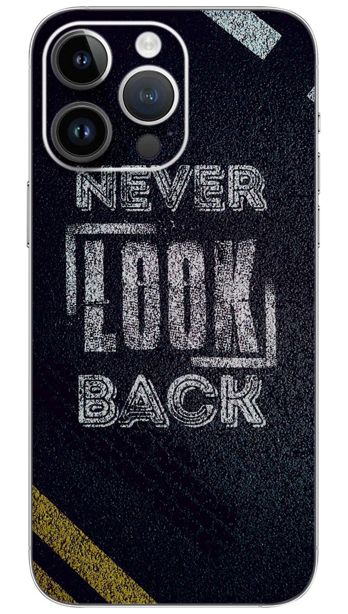 never look back quotes Mobile Skin Wrap - QUOA0032