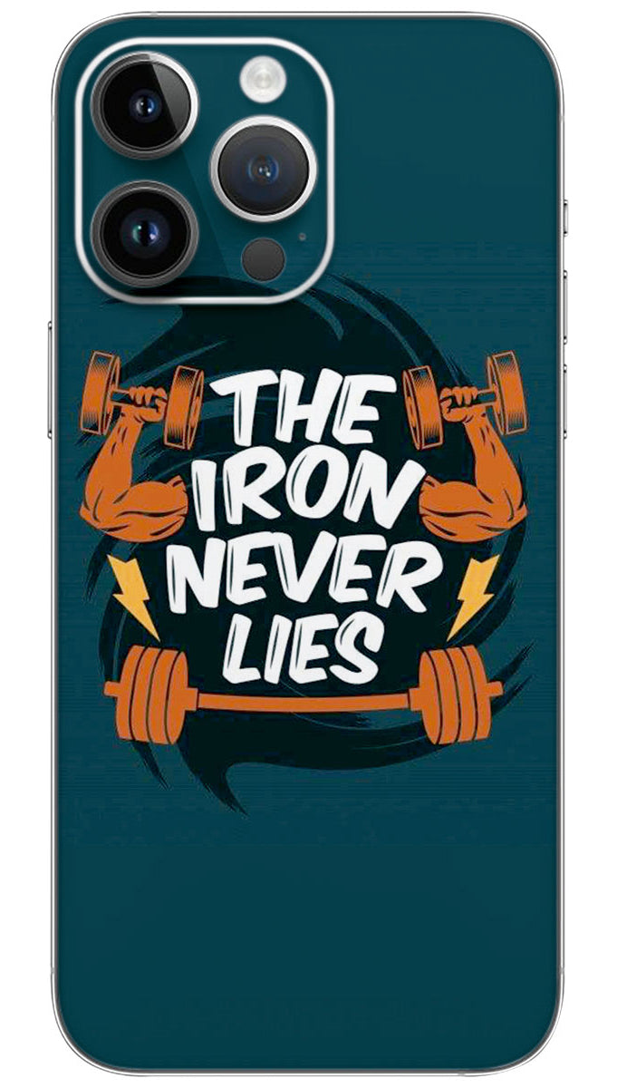 Iron Never Lies Gym quotes Mobile Skin Wrap - QUOA0038