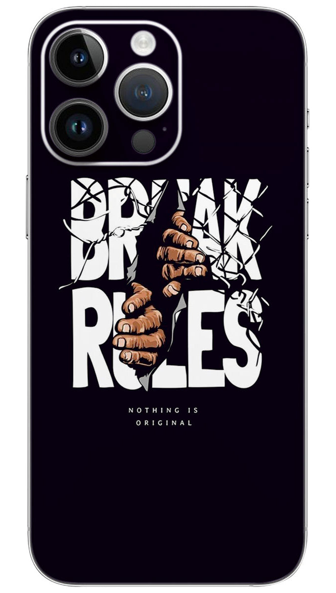 Break rules Quotes Mobile Skin Wrap - QUOA0061