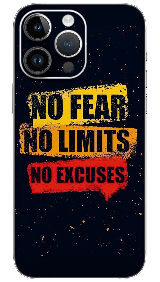 No limits no fear quotes Mobile Skin Wrap - QUOA0071