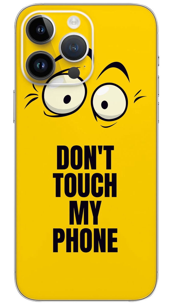 Don't touch my phone quotes Mobile Skin Wrap - QUOA0105