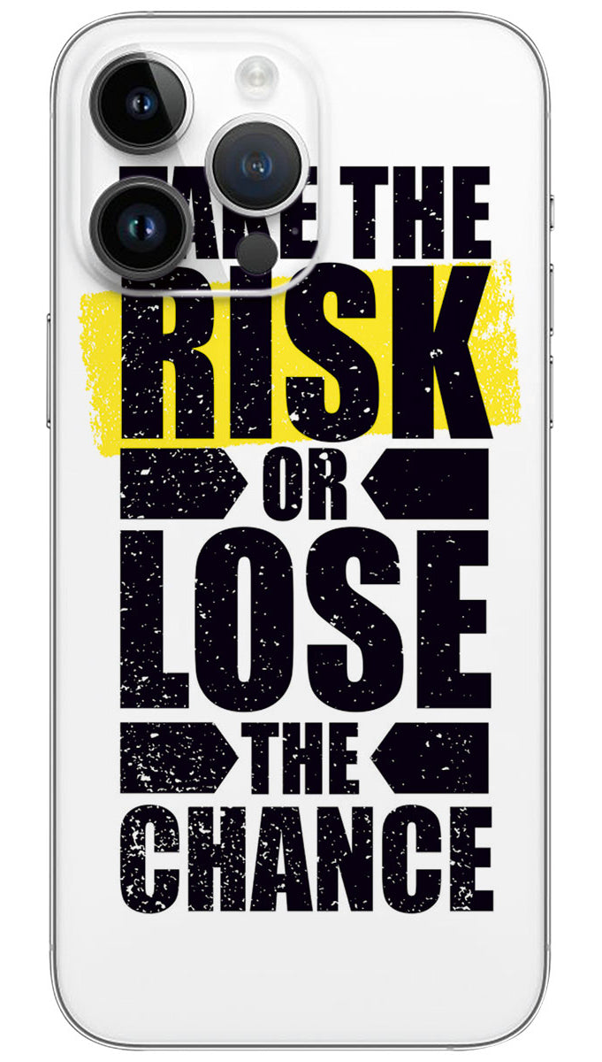 Take The Risk motivational quotes Mobile Skin Wrap - QUOA0108