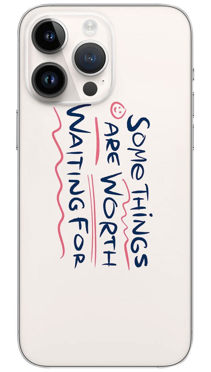 Some things are worth waiting for quotes Mobile Skin Wrap - QUOA0123