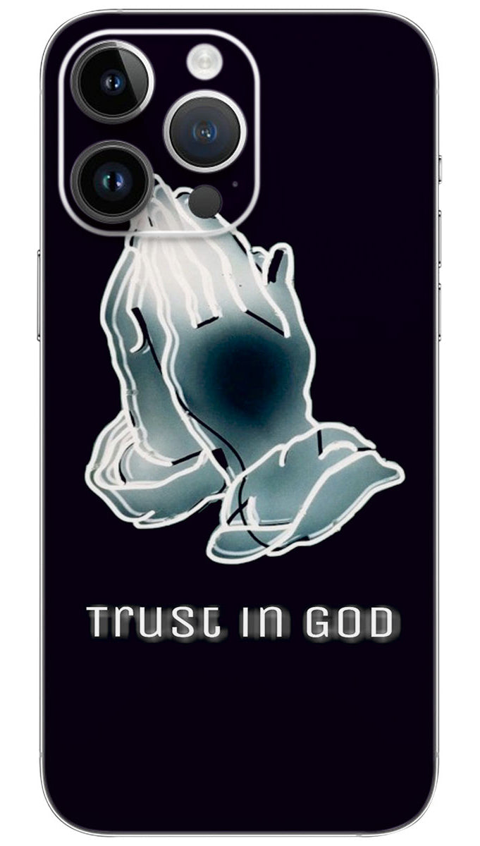 Trust in god quotes Mobile Skin Wrap - QUOA0175
