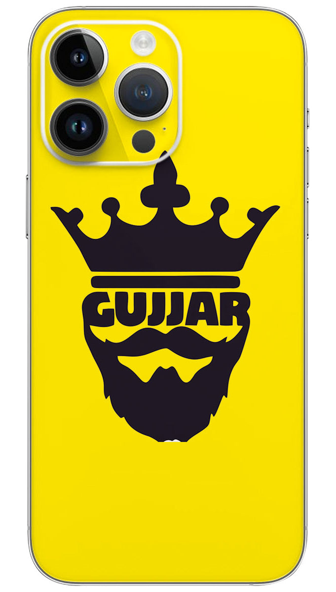 Gujjar with crown caste name Mobile Skin Wrap - REAS0007