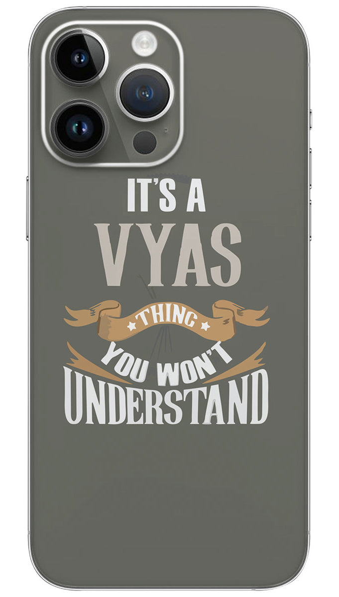 Vyas name Mobile Skin Wrap - REAS0056