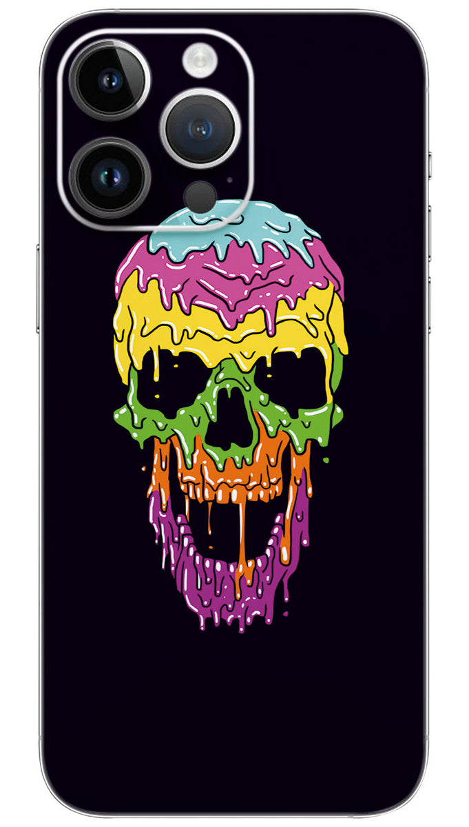 Canvas art liquid skull Mobile Skin Wrap - SKUL0018