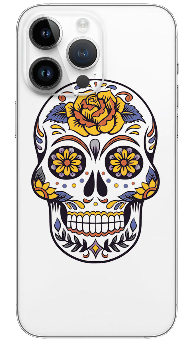 Mexican skull flower design Mobile Skin Wrap - SKUL0027