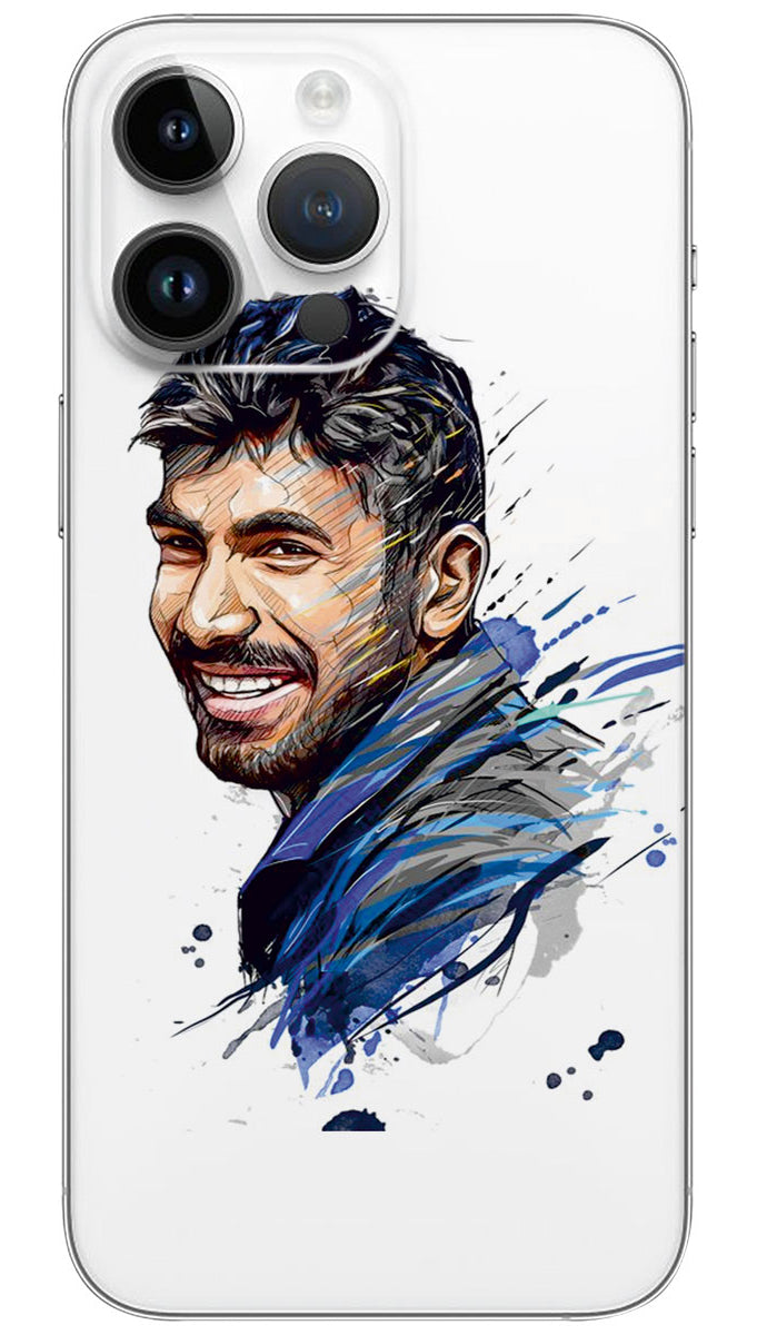 Jasprit Bumrah abstract image sport Mobile Skin Wrap - SPOR0070